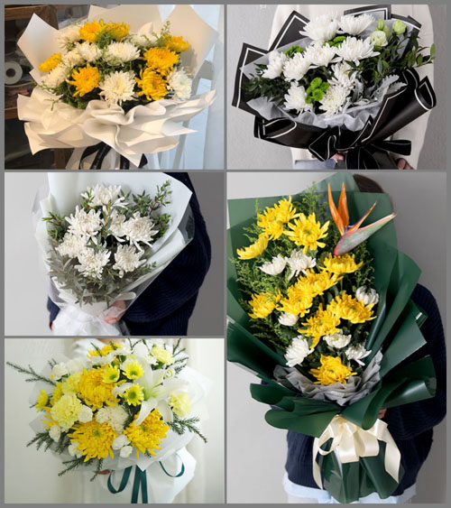 江苏淮安淮安区施河镇白事花束代送